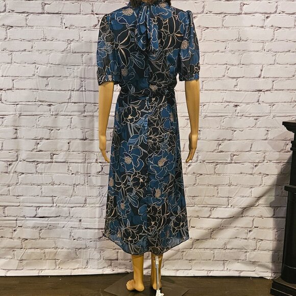 JULIA JORDAN - Beautiful Floral midi dress in teal - Picture 10 of 11